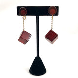 Vintage amber Lucite earrings