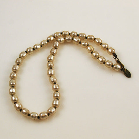 Miriam Haskell Baroque Pearl Necklace