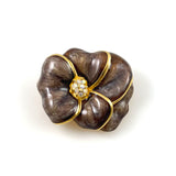 rhinestone flower pin by designer Bob Mackie