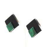 Malachite & Black Onyx Clip On Earrings