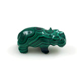 Malachite Carved Hippo Figurine