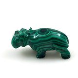 Malachite Carved Hippopotamus Figurine