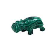 Malachite Carved Hippopotamus Figurine