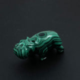 Malachite Carved Hippopotamus Figurine