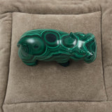 Malachite Carved Hippopotamus Figurine