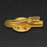 Back of Malachite Gold Filled Tie Bar Clip