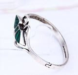 Mexican Sterling & Malachite Clamper Bracelet Side view