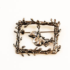 Mary Engelbreit Sterling Silver Brooch Vintage