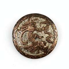 Mexican Sterling Aztec Brooch & Pendant Signed