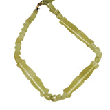 Mexican Onyx Carved Bead Strand Light Green