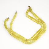 Mexican Onyx Carved Bead Strand Light Green