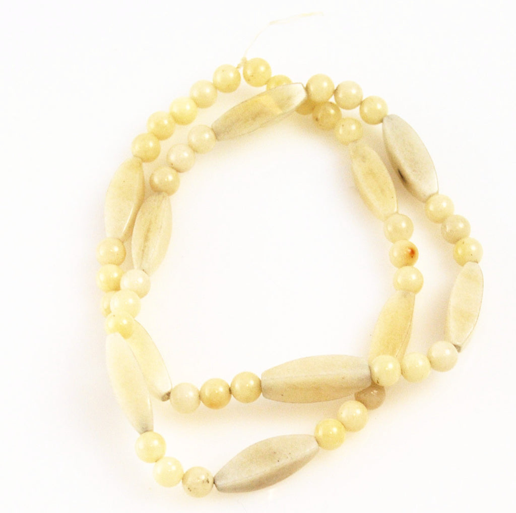 Mexican Onyx Bead Strand Carved