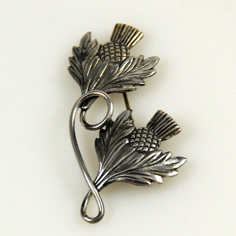 Sterling Silver Thistle Brooch by Michele