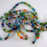 Millefiori Glass Beads 6mm Rounds