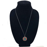 Italian Millefiori Pendant Sterling Necklace