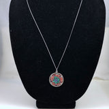 Italian Millefiori Pendant Sterling Necklace