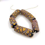 Antique Venetian Millefiori Trade Beads Yellow