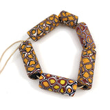 Antique Venetian Millefiori Trade Beads Yellow