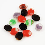 Givre Oval Beads Vintage Glass Mix (12)