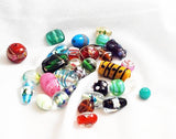 Mix of Vintage Fancy Lamp Work Glass Beads
