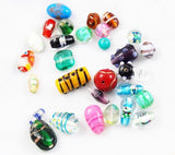 Fancy Lamp Work Glass Beads Mix Vintage