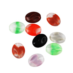 Givre Oval Beads Vintage Glass Mix (12)