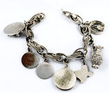 Back of Monet Silver Charm Bracelet