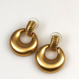 Monet Gold Door Knocker Earrings