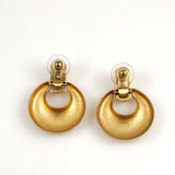 Gold Door Knocker Earrings by Monet