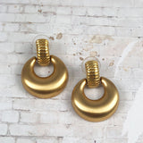 Monet Gold Door Knocker Earrings