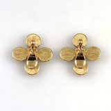 Monet Navy & Gold Clip On Earrings