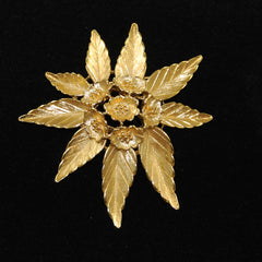Monet Gold Floral Brooch