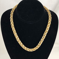 Monet Gold Thick Braided Chain Necklace