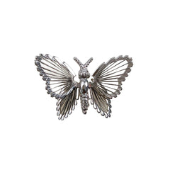 Monet Small Spinneret Silver Butterfly Pin 1963