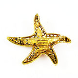 Back of Monet Starfish Brooch Enamel & Poured Glass