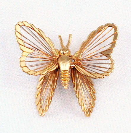 Monet Large Spinneret Butterfly Pin 1963