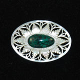 Mother of Pearl and Eilat Gemstone Brooch from Israel