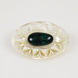 Mother of Pearl and Eilat Gemstone Brooch from Israel