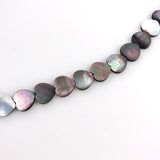 Black or Dark Gray Mother of Pearl Heart Beads
