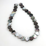 Black Mother of Pearl Heart Beads