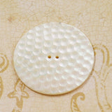 Victorian Carved Mother of Pearl Shell Button 2"