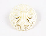 Victorian Hand Carved Mother of Pearl Brooch