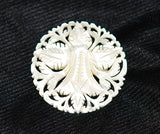 Victorian Hand Carved Mother of Pearl Brooch