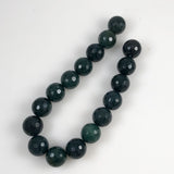 Moss Agate Faceted 20mm Round Beads