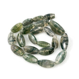 Moss Agate Oval Beads 