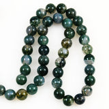 Moss Agate 8mm Round Beads 