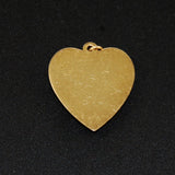 Mother 14K Gold Heart Pendant Back