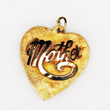 Mother 14K Gold Heart Pendant