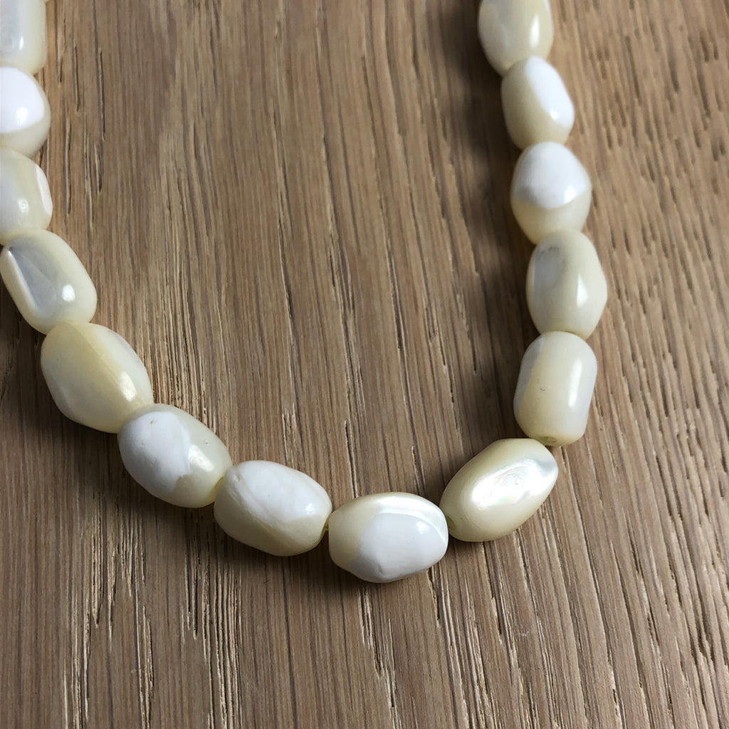 Mother of Pearl Barrel Beads Strand