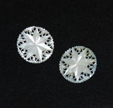 Victorian Mother of Pearl Star Earrings Clip On
